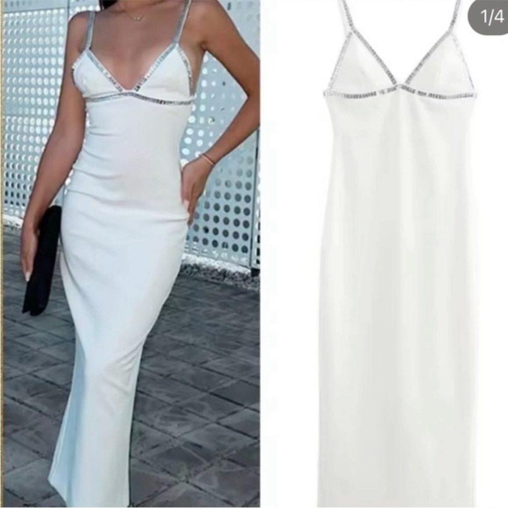 Zara rhinestone midi dress